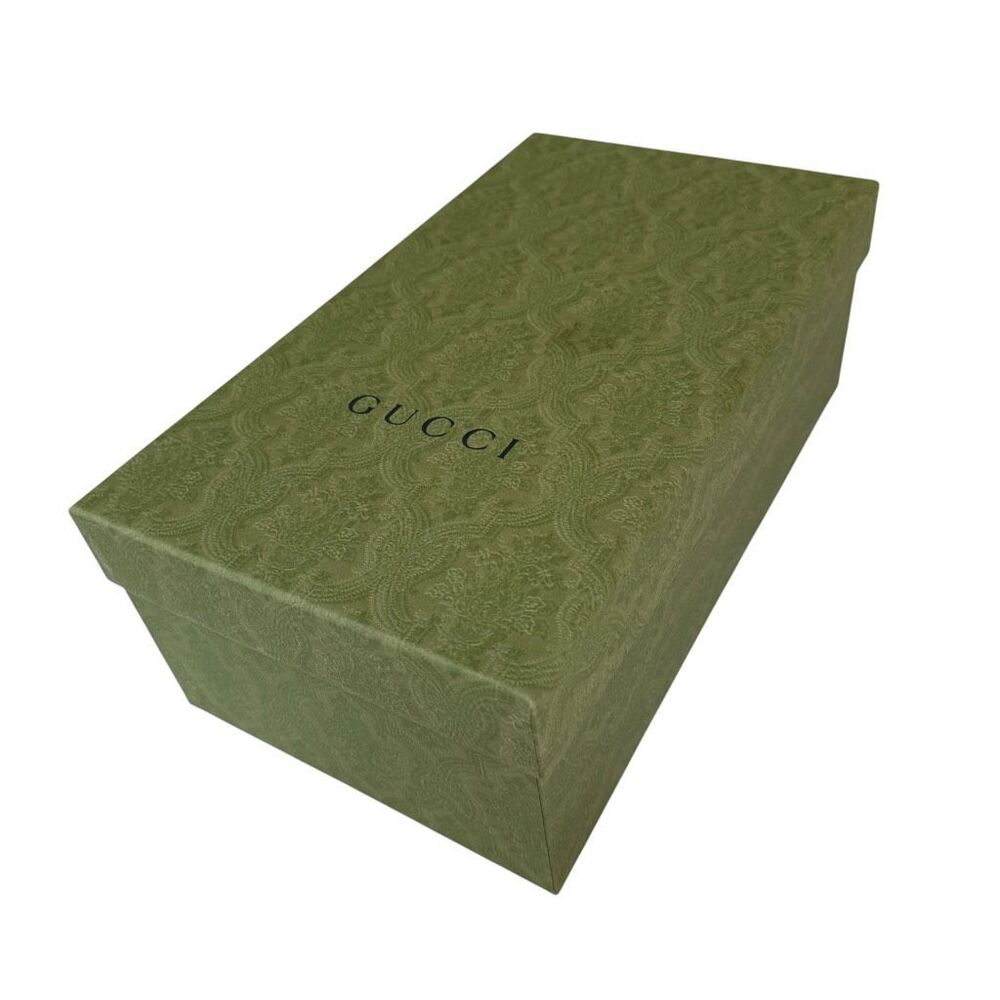 Authentic Gucci Empty Luxury Gift Box Green Embossed Storage Box 14” x 8” x 5”